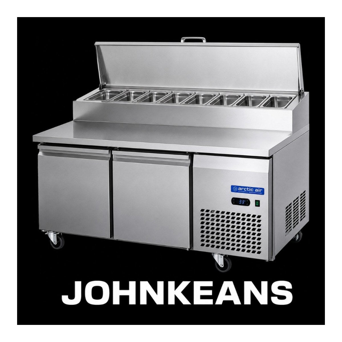 Johnkeans JK-GS-2050 – Refrigerated Prep Table with Topping Rail