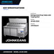 Johnkeans JK-GS-2050 – Refrigerated Prep Table with Topping Rail