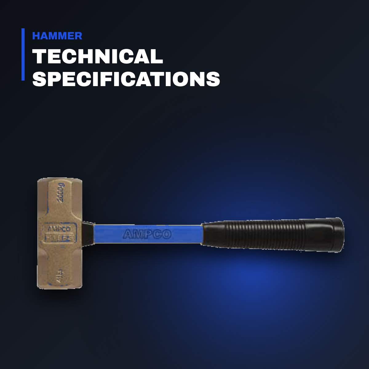 Johnkeans JK-HT-2041 – Blacksmith Hammer – 6 Lb. 15 L, Fiberglass