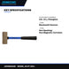 Johnkeans JK-HT-2041 – Blacksmith Hammer – 6 Lb. 15 L, Fiberglass
