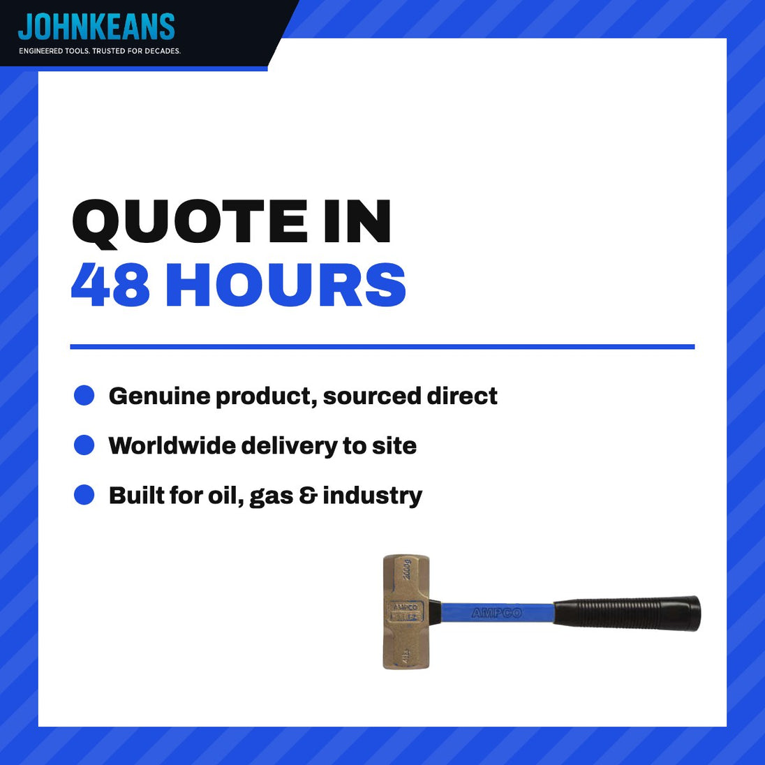 Johnkeans JK-HT-2041 – Blacksmith Hammer – 6 Lb. 15 L, Fiberglass