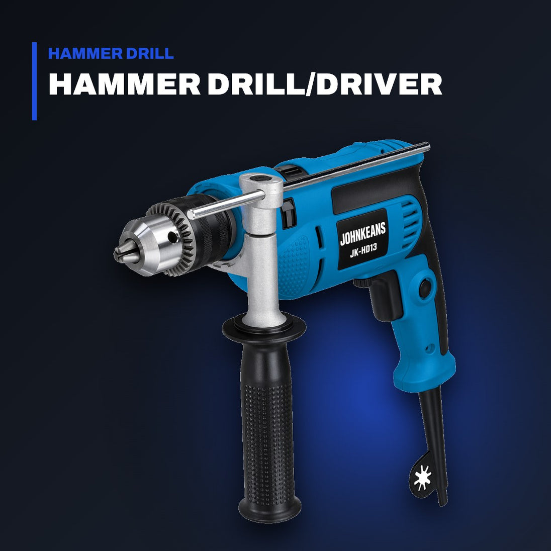 Johnkeans JK-PT-2015 – 1/2" Hammer Drill Driver Kit 18V, 2 x 5Ah