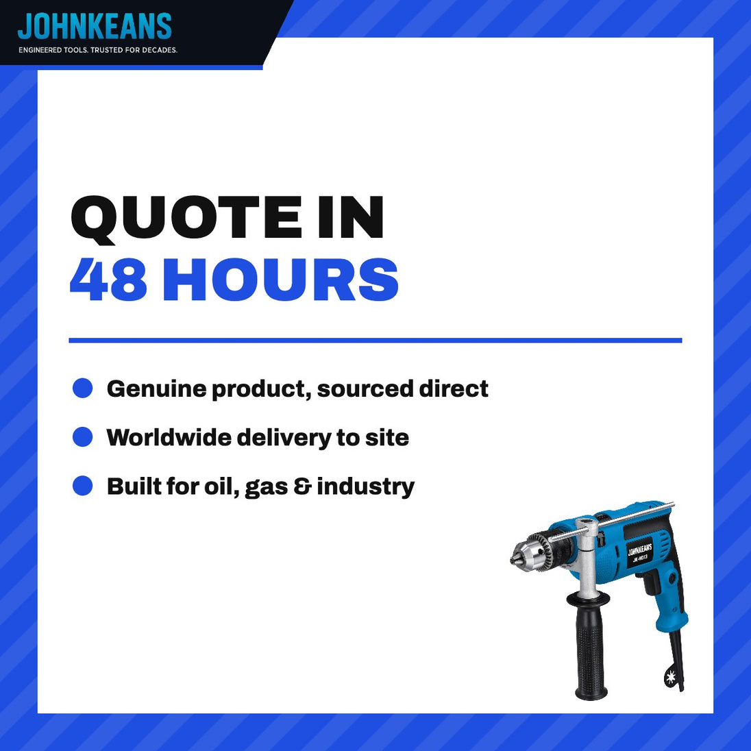 Johnkeans JK-PT-2015 – 1/2" Hammer Drill Driver Kit 18V, 2 x 5Ah