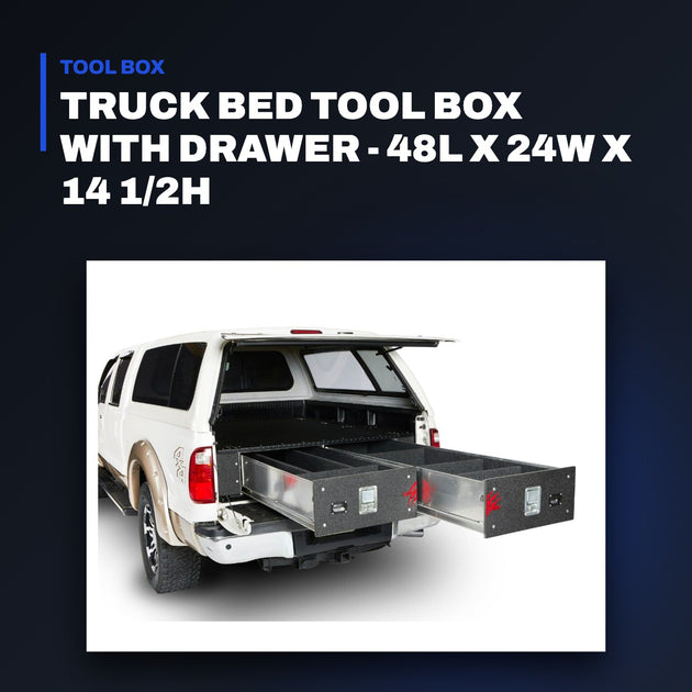 Johnkeans JK-HT-2146 – Truck Bed Tool Box With Drawer - 48L X 24W X 14 1/2H