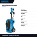 Johnkeans JK-HO-2002 – Electric High Pressure Washer 500 Bar, 18 L/min – Heavy Duty Trolley