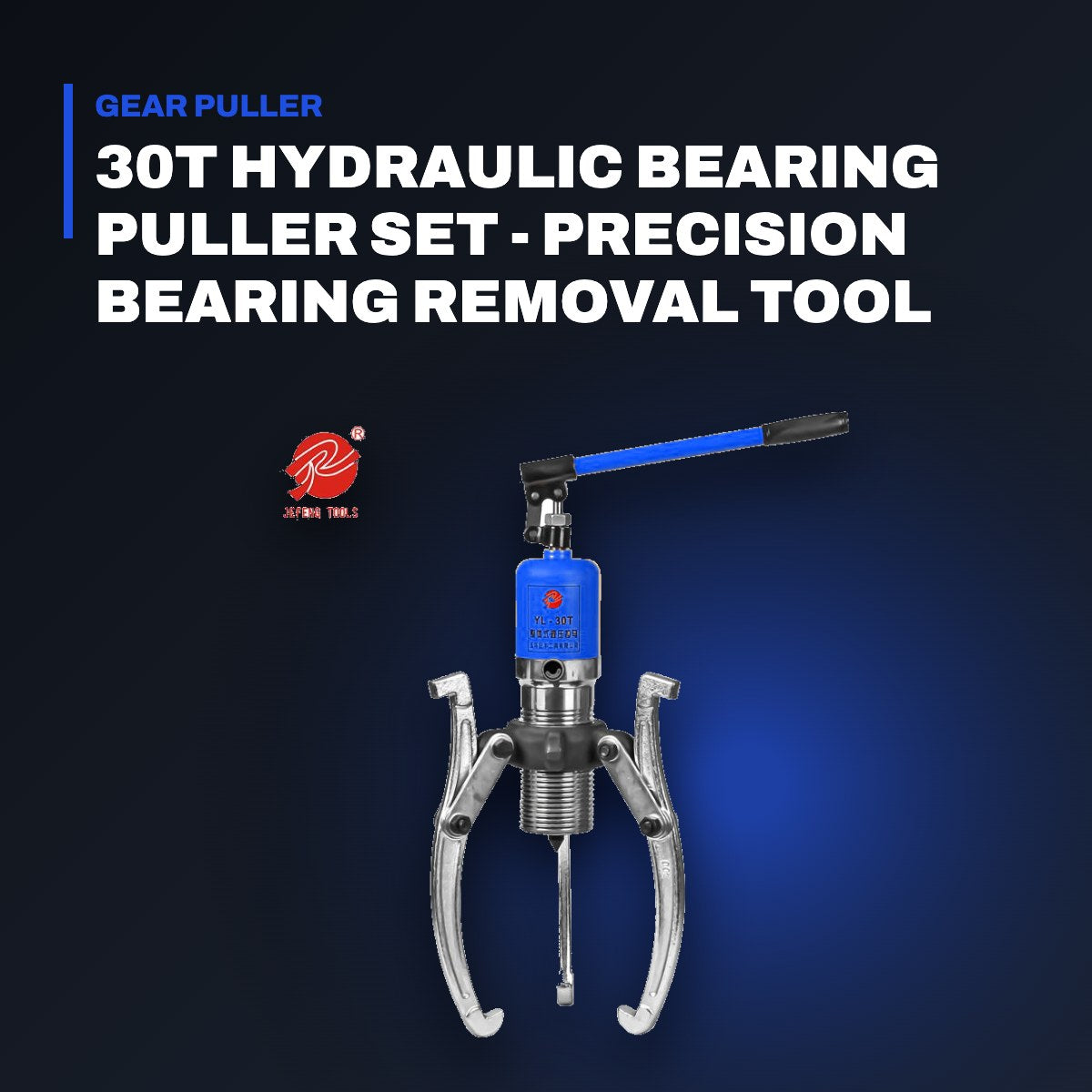 Johnkeans JK-HT-2026 – 30T Hydraulic Bearing Puller Set - Precision Bearing Removal Tool With Pressure Relief Valve & Removable Eject