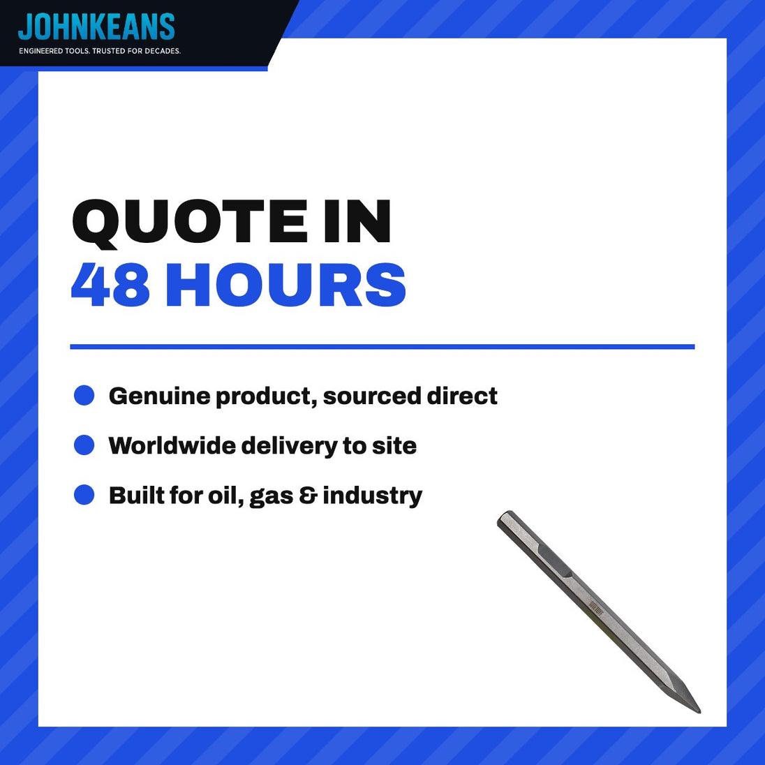 Johnkeans JK-HT-2004 – Crow Bar 7 ft, Chisel & Pointed Ends