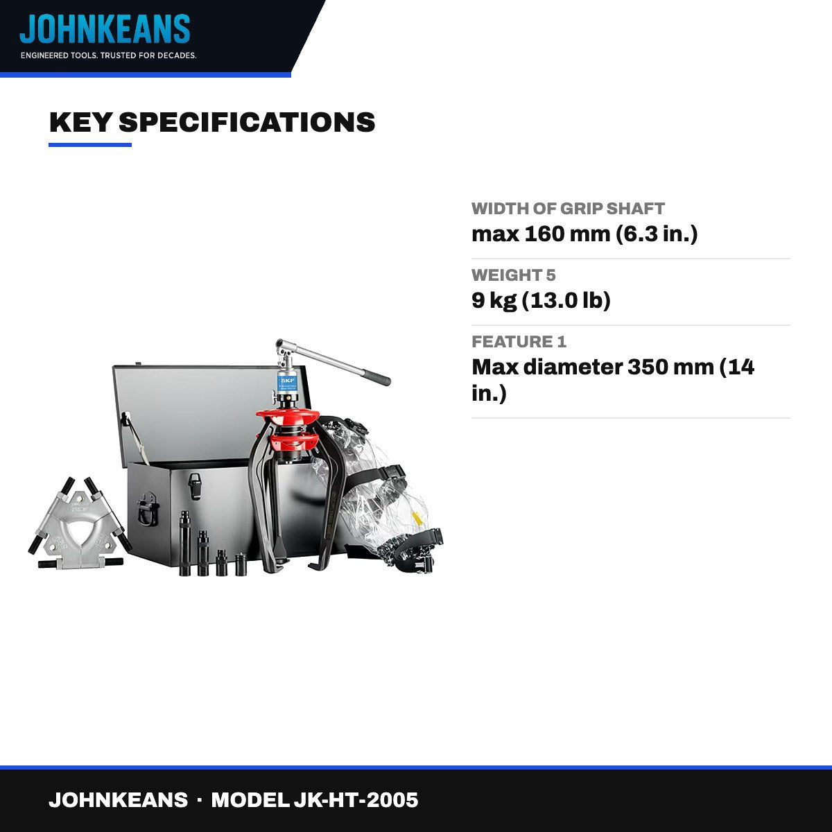Johnkeans JK-HT-2005 – EasyPull Hydraulic Jaw Puller Set