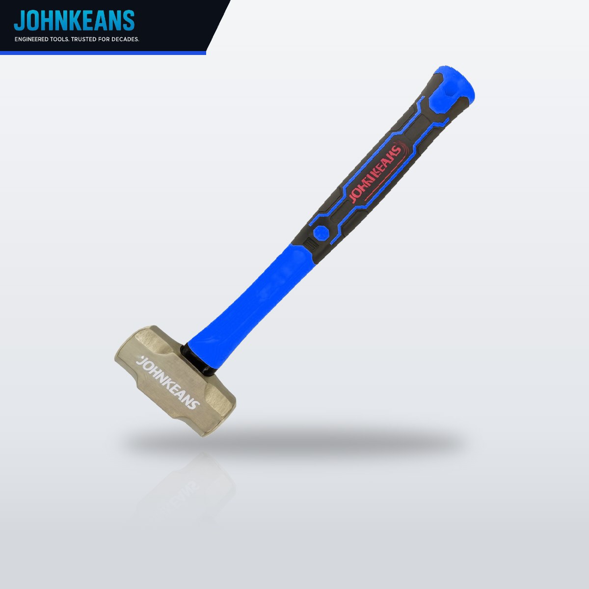 Johnkeans JK-HT-2007 – Non-Sparking Brass Hammer 4 lb, Fiberglass Handle