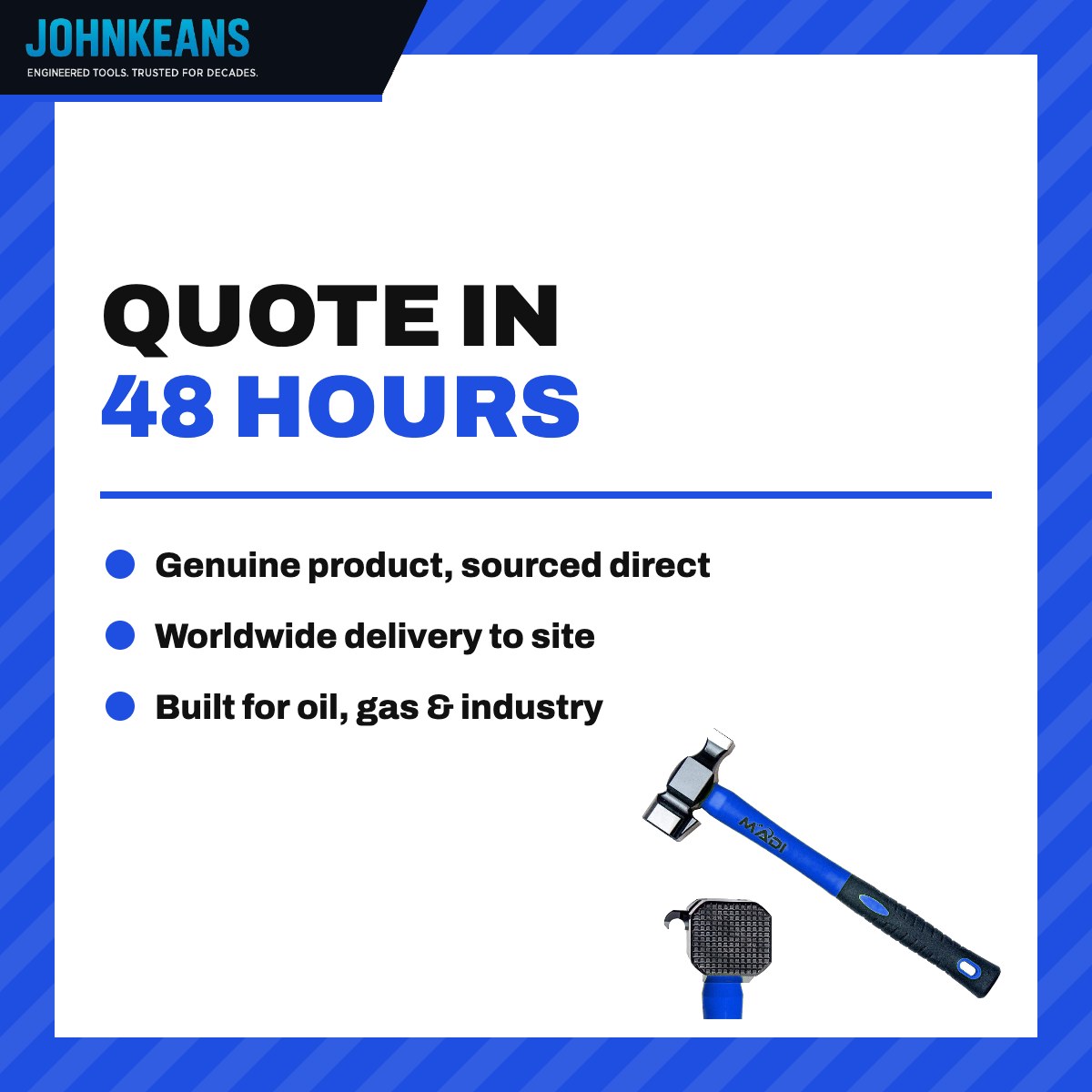 Johnkeans JK-HT-2014 – Milled Face Lineman Hammer 35 oz, Fiberglass