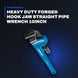 Johnkeans JK-TW-2081 – Heavy Duty Forged Hook Jaw Straight Pipe Wrench 10Inch