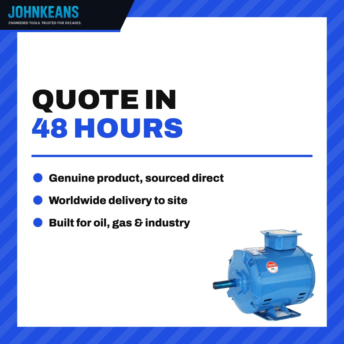 Johnkeans JK-PU-2010 – Single Phase Electric Motor – 0.18 Kw