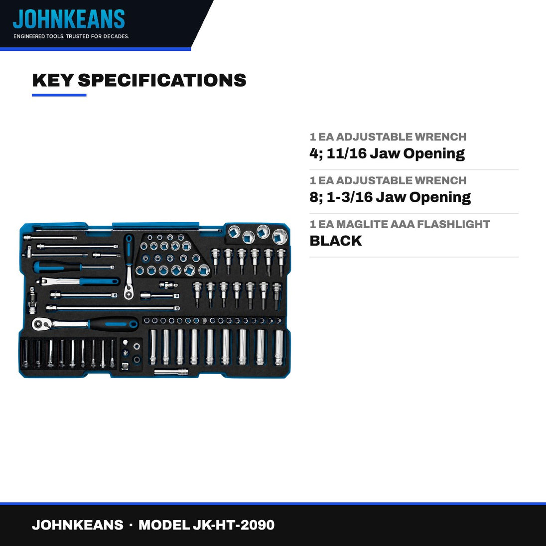 Johnkeans JK-HT-2090 – Johnkeans JK- PG4704B – Tool Kit (Fabric Bag) That Has The Following Contents
