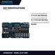 Johnkeans JK-HT-2090 – Johnkeans JK- PG4704B – Tool Kit (Fabric Bag) That Has The Following Contents