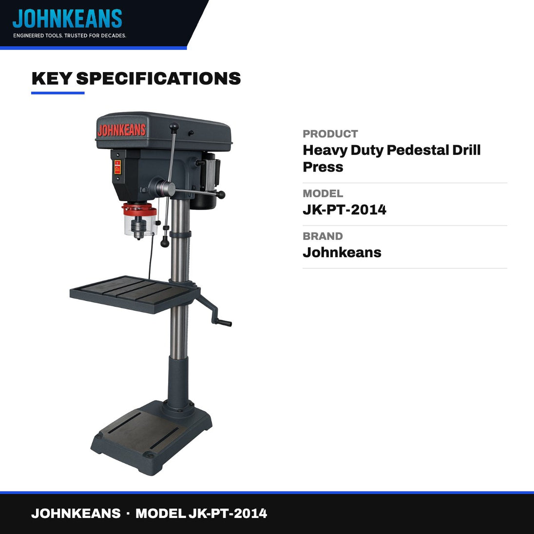 Johnkeans JK-PT-2014 – Heavy Duty Pedestal Drill Press