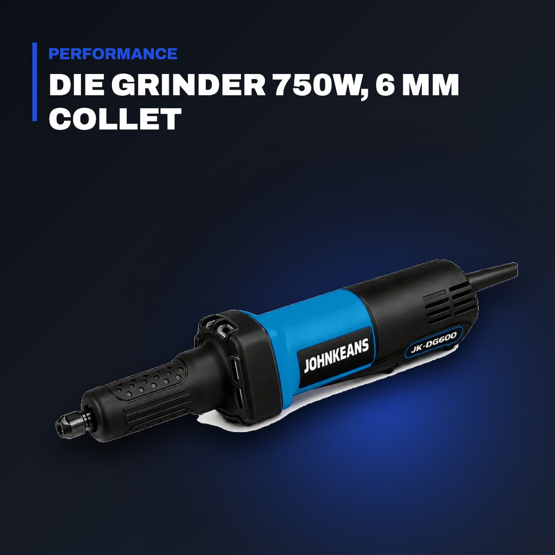 Johnkeans JK-PT-2023 – Die Grinder 750W, 6 mm Collet