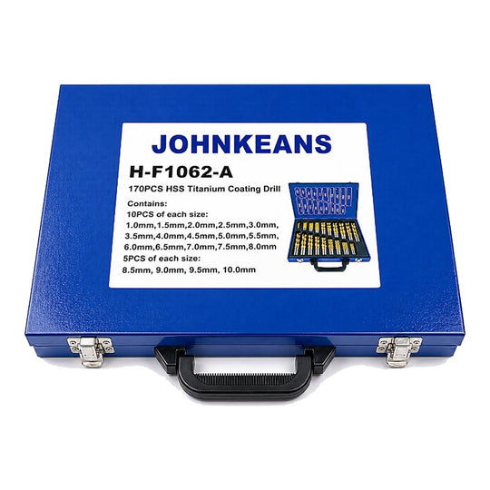 Johnkeans JK-PT-2033 – HSS Jobber Drill Set 170 Pcs, 1 – 10 mm