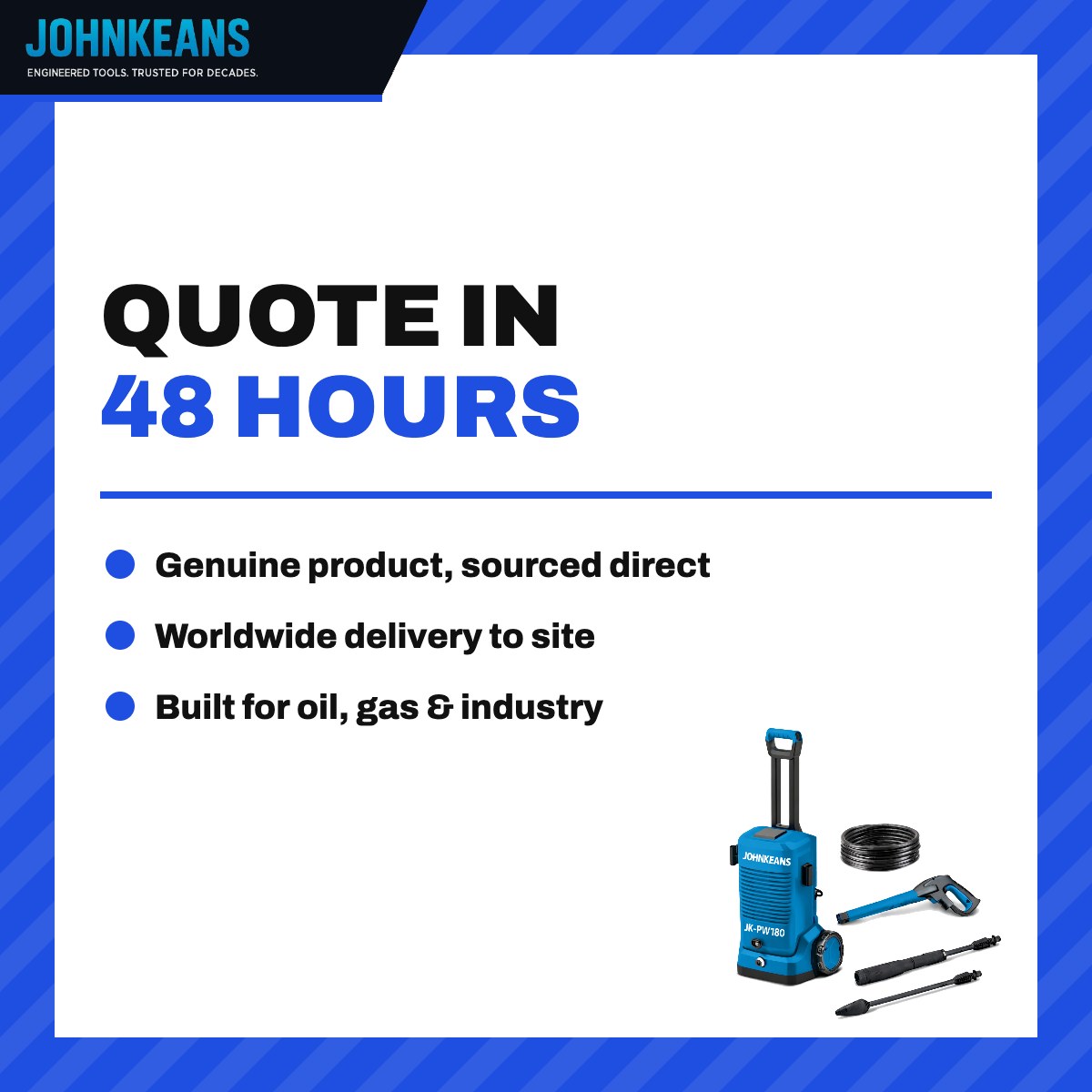 Johnkeans JK-FA-2014 – Pressure Washer – Equipped With Li-Ion Battery