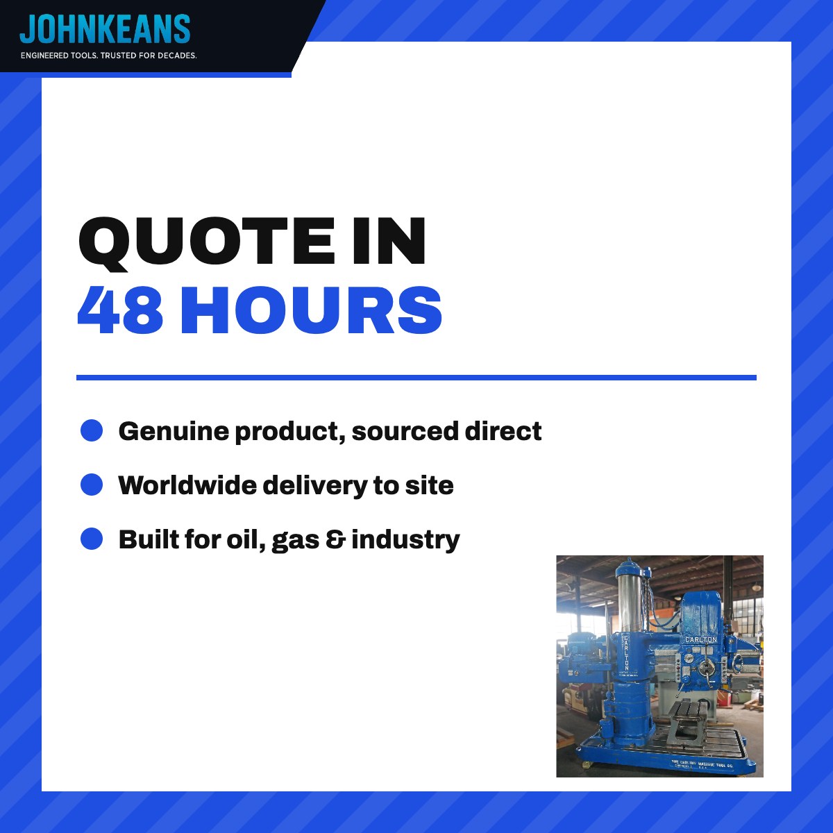 Johnkeans JK-PT-2099 – Radial Arm Drill Press – 220V