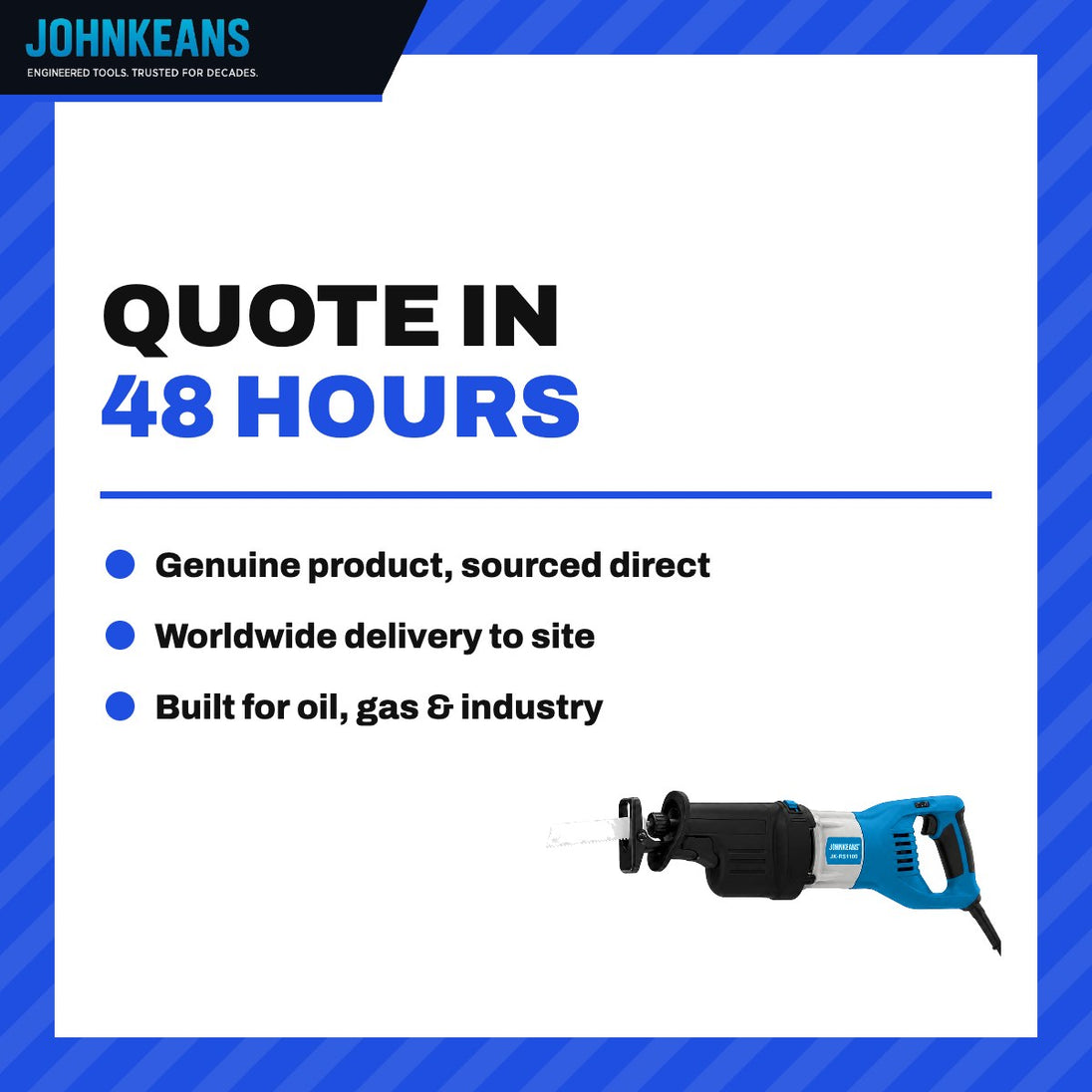 Johnkeans JK-PT-2040 – 20V Max* Cordless Reciprocating Saw Kit – Compact, 2-Amp Hour