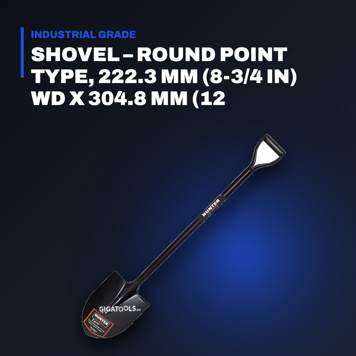 Johnkeans JK-GS-2107 – Shovel – Round Point Type, 222.3 Mm (8-3/4 In) Wd X 304.8 Mm (12