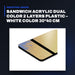 Johnkeans JK-HT-2128 – Sandwich Acrylic Dual Color 2 Layers Plastic – White Color 30*40 Cm 1.5Mm