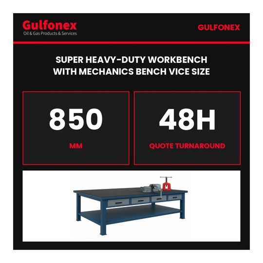 Johnkeans JK-GS-2114 – Super Heavy Duty Workbench With Mechanics Bench Vice Size (Width X Depth X Height) – 1200 X 600 X 850Mm
