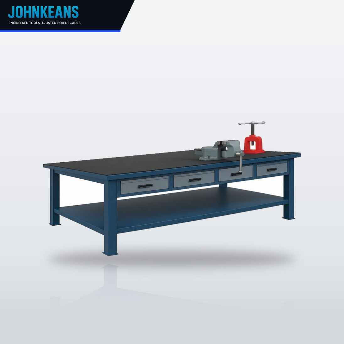 Johnkeans JK-GS-2114 – Super Heavy Duty Workbench With Mechanics Bench Vice Size (Width X Depth X Height) – 1200 X 600 X 850Mm