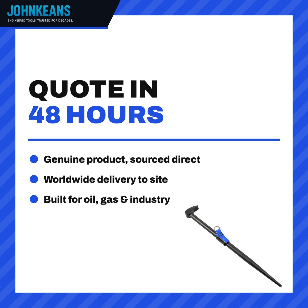 Johnkeans JK-HT-2039 – Bar Leverage Tool – Pry Type, 12.7 Mm (1/2 In) X Sect