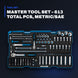 Johnkeans JK-HT-2116 – Master Tool Set – 613 Total Pcs, Metric/Sae