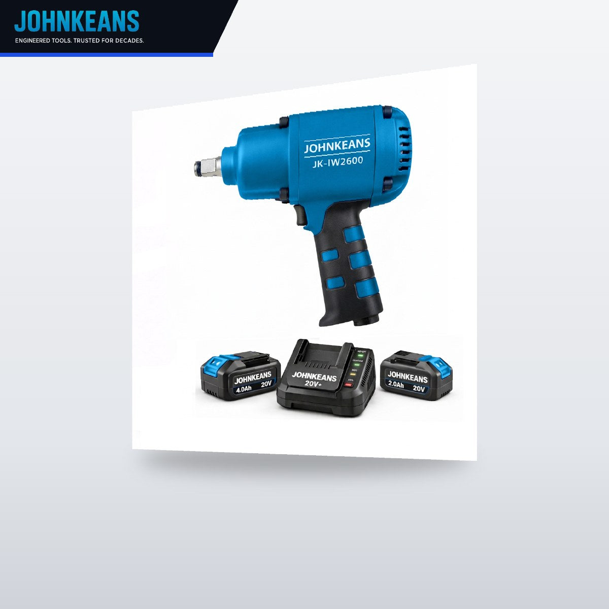 Johnkeans JK-TW-2005 – 20V 3/4" Mid-Range Cordless Impact Wrench Kit