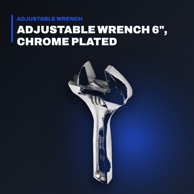 Johnkeans JK-TW-2010 – Adjustable Wrench 6", Chrome Plated
