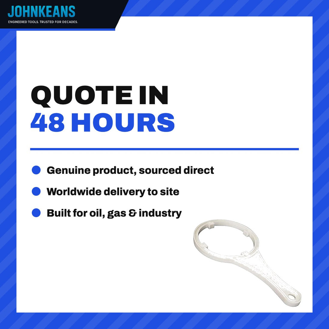 Johnkeans JK-TW-2011 – Water Filter Housing Spanner 10"