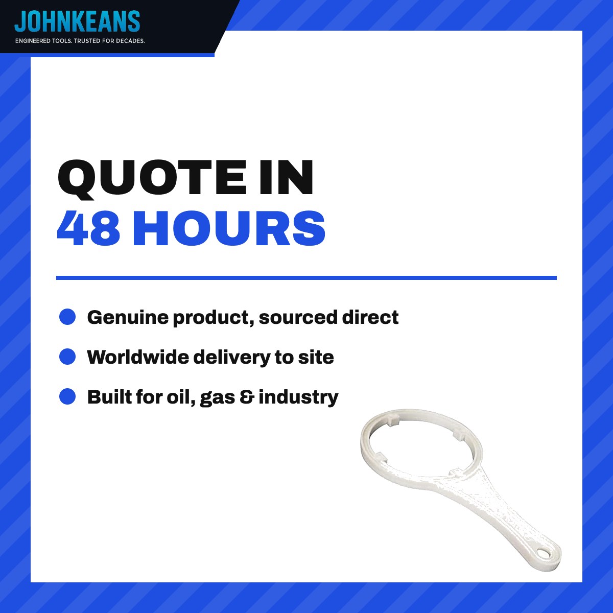 Johnkeans JK-TW-2011 – Water Filter Housing Spanner 10"