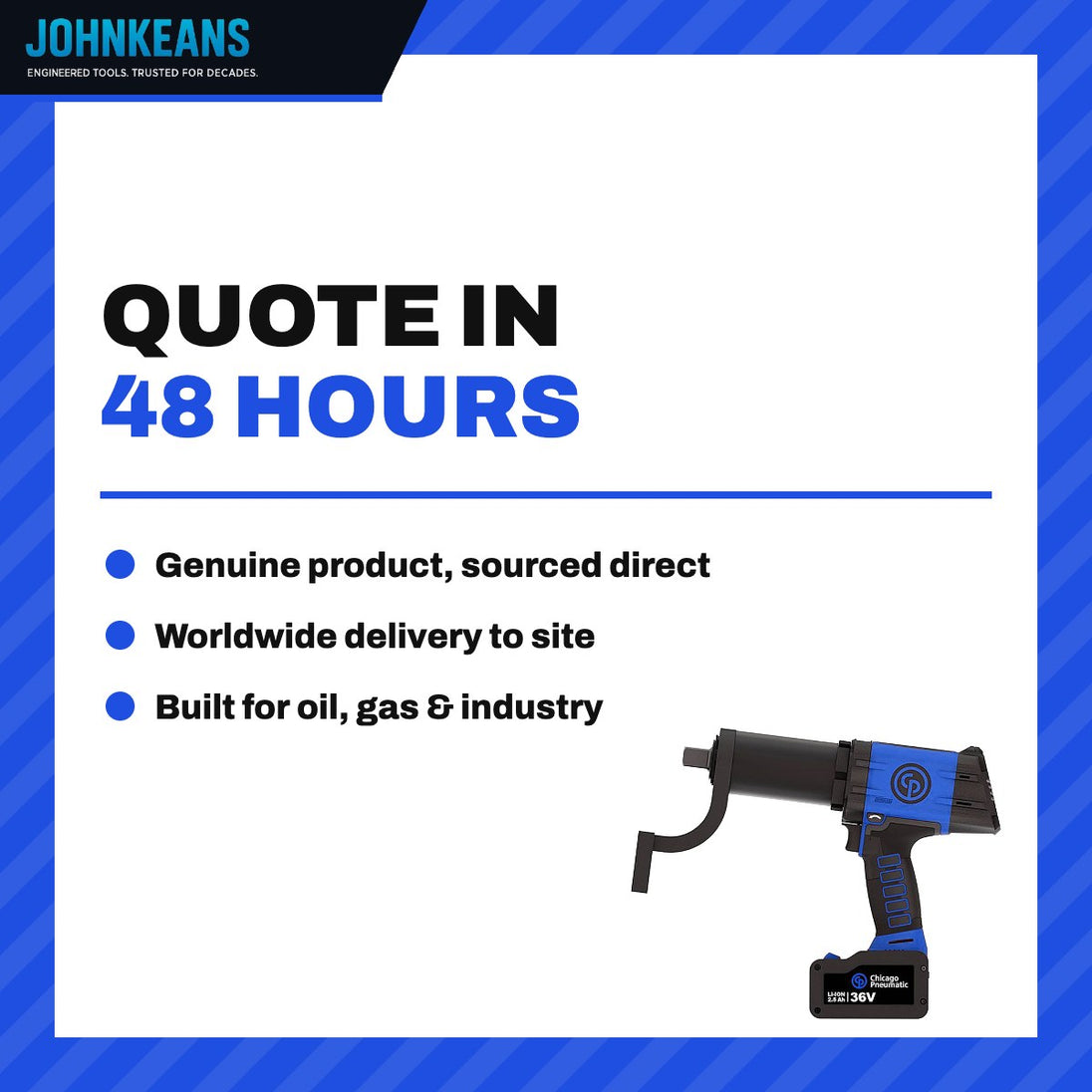 Johnkeans JK-TW-2012 – Cordless Digital Torque Wrench 3/4", 300 – 1300 Nm