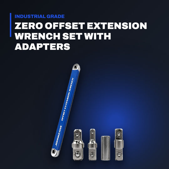 Johnkeans JK-TW-2020 – Zero Offset Extension Wrench Set with Adapters