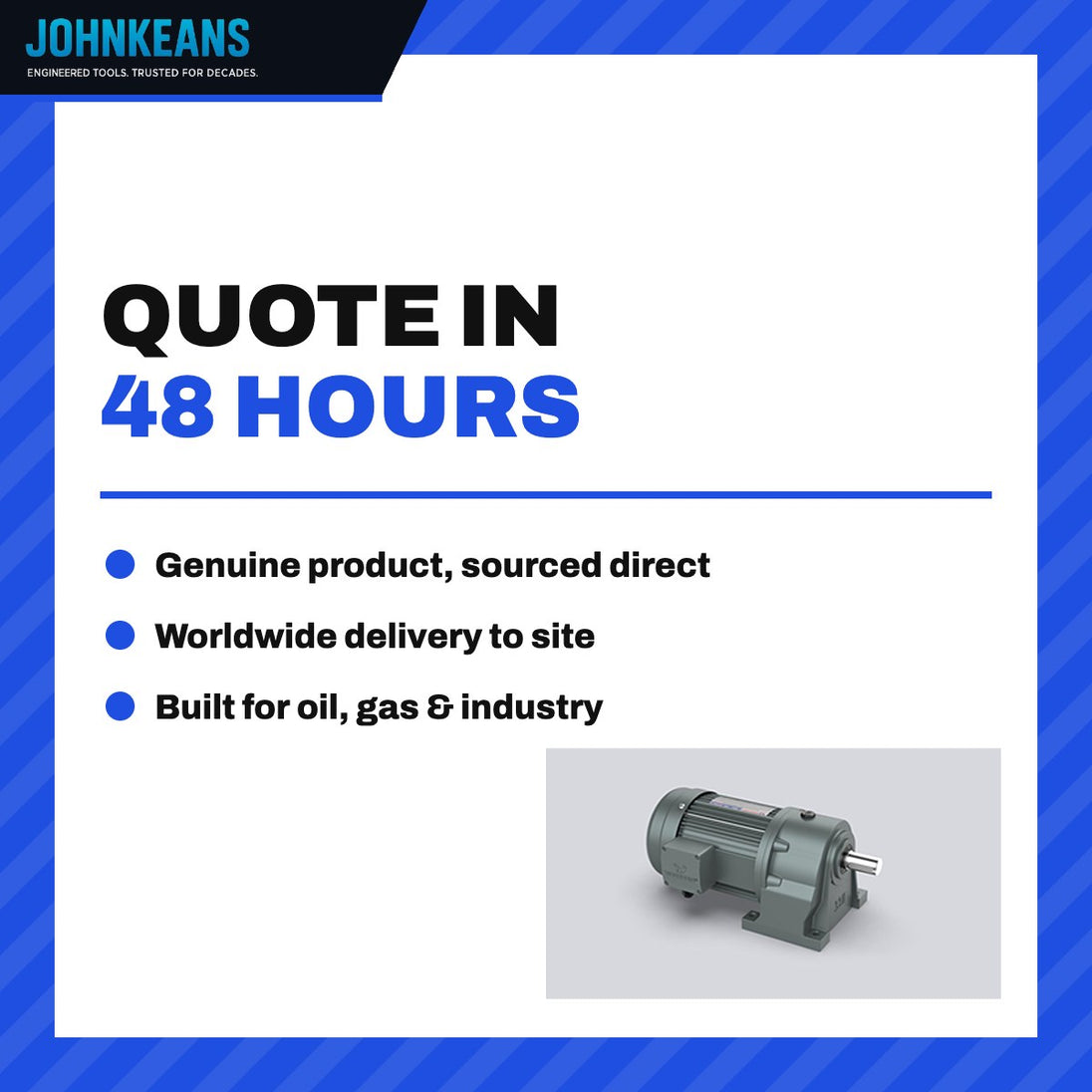 Johnkeans JK-TW-2025 – Three Phase AC Gear Motor with Speed Controller 205W