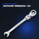 Johnkeans JK-TW-2030 – Adjustable Head Ratchet Combination Wrench Set