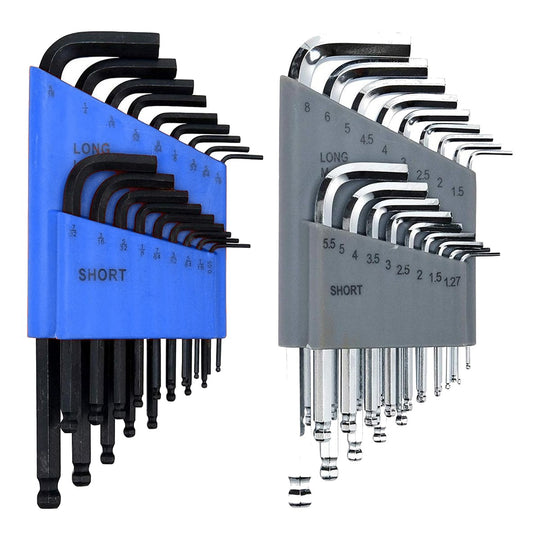 Johnkeans JK-TW-2034 – Ball End Hex Key Set 36 Pcs, Metric & SAE