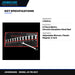 Johnkeans JK-TW-2037 – Combination Metric Wrench & Hex Key Set