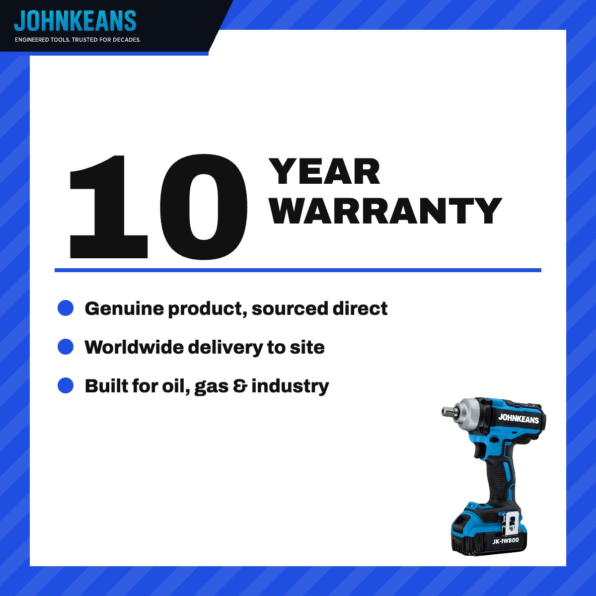 Johnkeans JK-TW-2038 – 20V Brushless Impact Wrench 3/8", 800 Nm