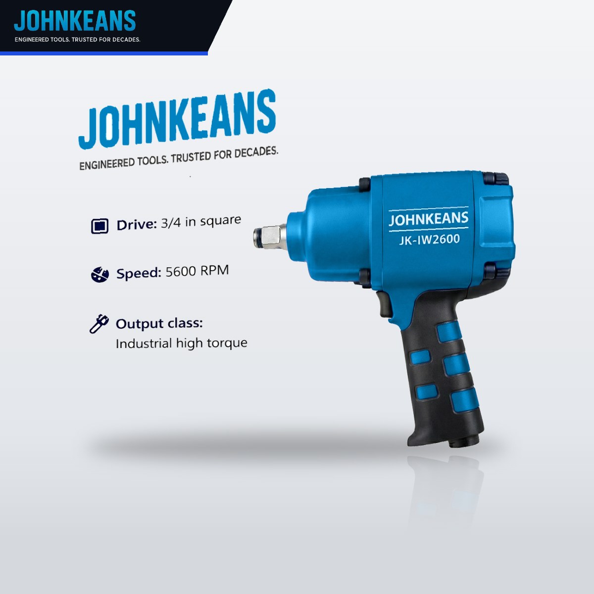 Johnkeans JK-TW-2039 – High Torque Brushless Impact Wrench 3/4"