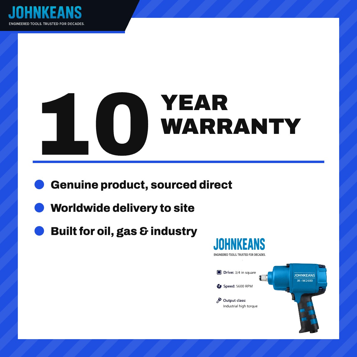 Johnkeans JK-TW-2039 – High Torque Brushless Impact Wrench 3/4"