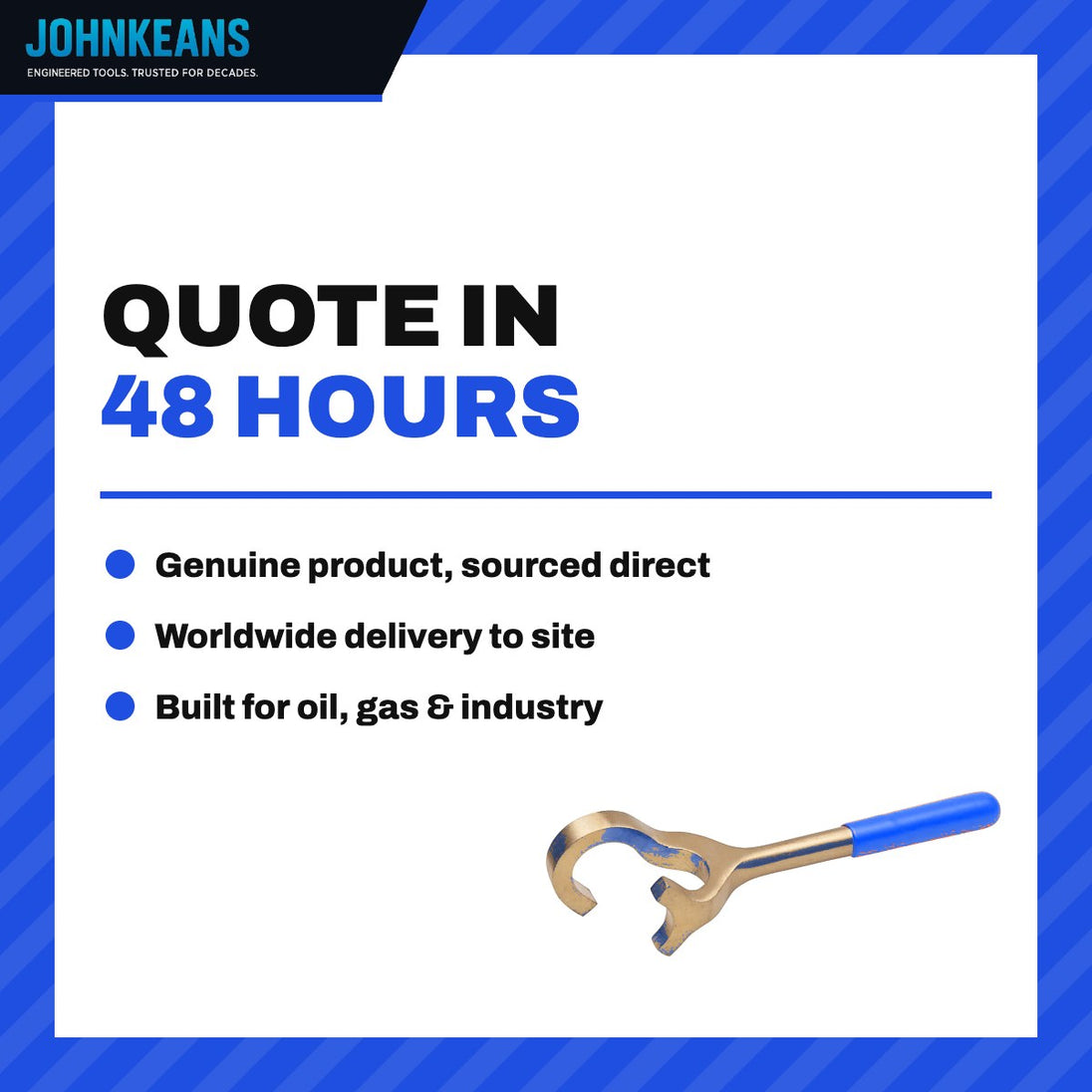 Johnkeans JK-VA-2002 – Non-Sparking Aluminium Bronze Valve Wrench