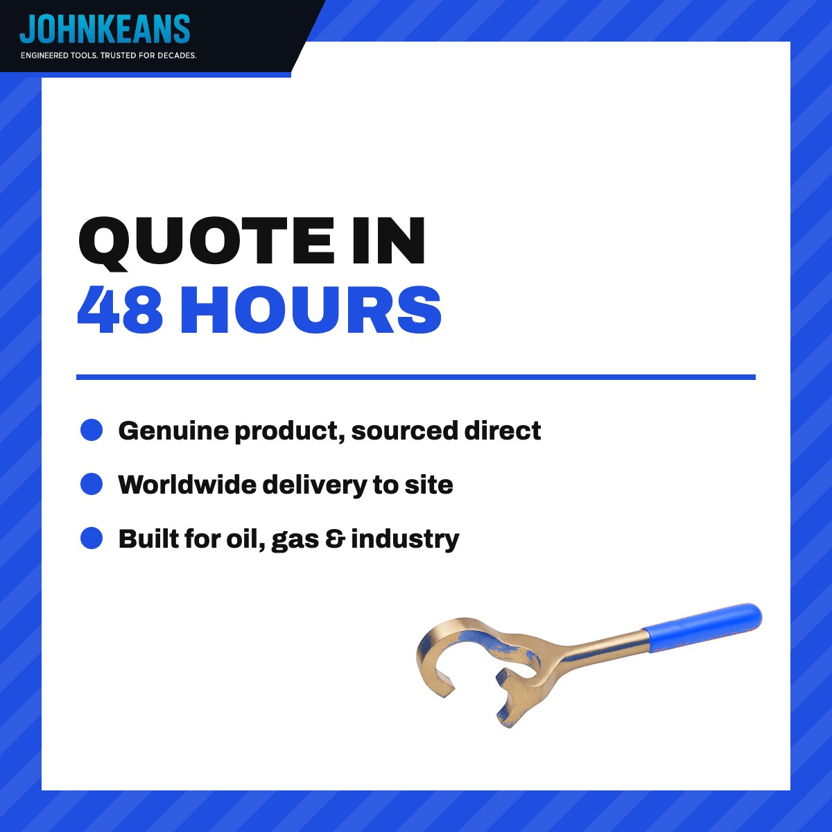 Johnkeans JK-VA-2002 – Non-Sparking Aluminium Bronze Valve Wrench