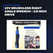 Johnkeans JK-TW-2049 – 20V Brushless Right Angle Wrench – 3/8 Inch Drive