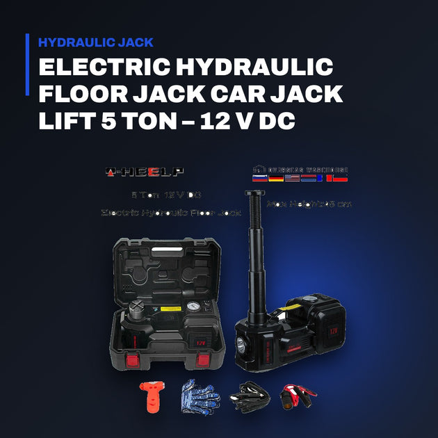 Johnkeans JK-GS-2075 – Electric Hydraulic Floor Jack Car Jack Lift 5 Ton – 12 V Dc Electric