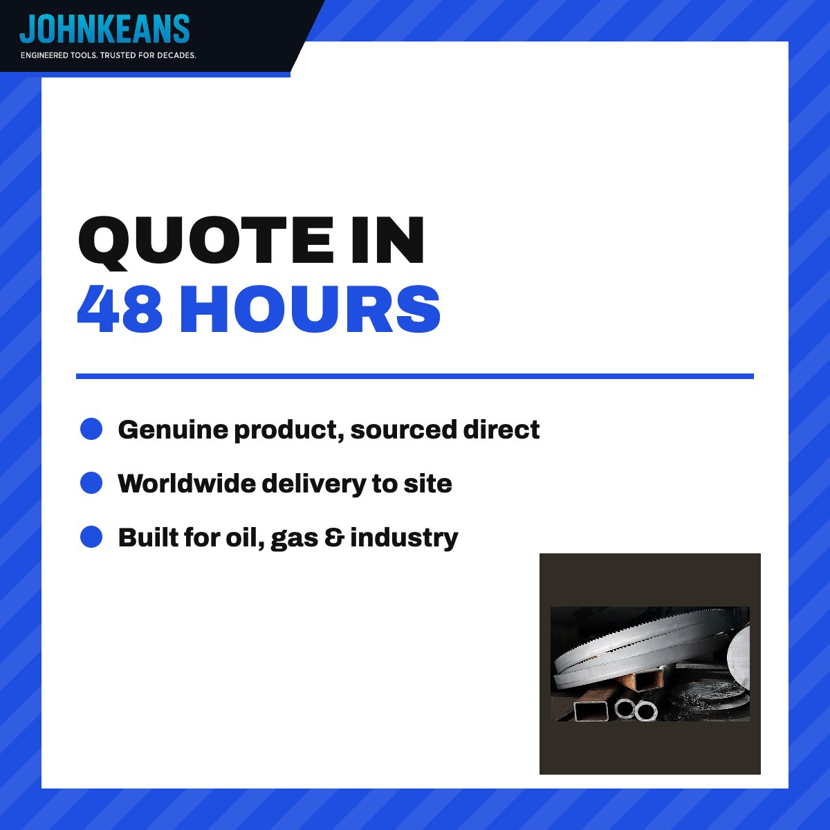 Johnkeans JK-PT-2045 – Bandsaw Blade Bi-Metal M51 Hss 34 X 1.1 X 5000Mm (3/4 Or 4/6 Tpi)