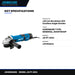 Johnkeans JK-PT-2001 – 125 mm Brushless 20V Cordless Angle Grinder