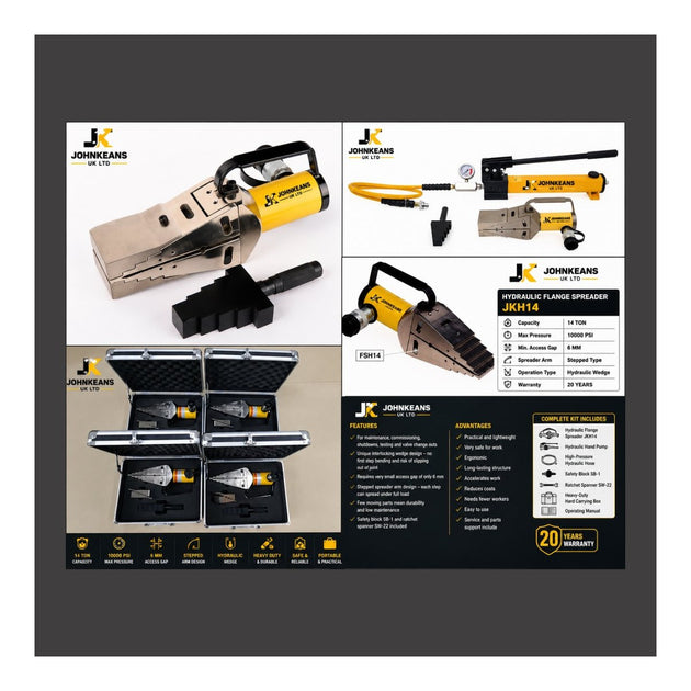 Johnkeans JK-GS-2056 – Hydraulic Flange Spreader Kit 14 Ton